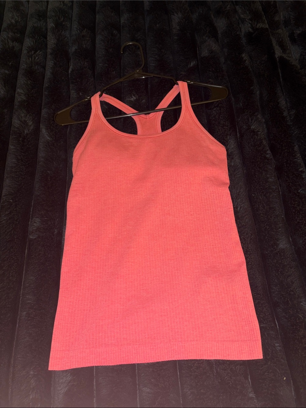 Lululemon Coral Ribbed Racerback Tank Top